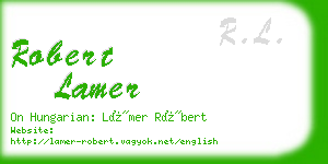 robert lamer business card